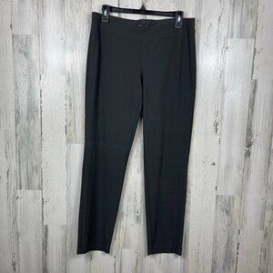 Eileen Fisher pull on knit pant gray small stretch business casual officewear